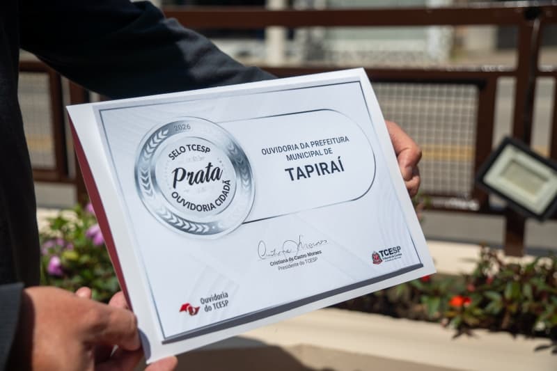 TCESP concede Selo Prata à Ouvidoria de Tapiraí por gestão e atendimento
